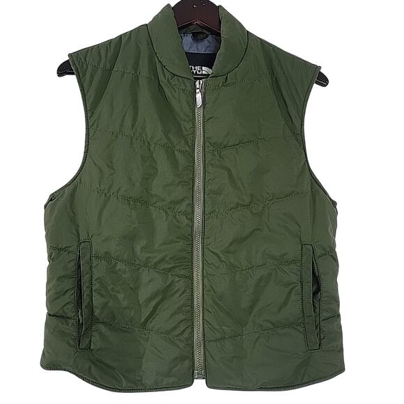 Vintage 90s The North Face Vest Medium Green USA Made Insulated Outdoor Hiking - Picture 1 of 12